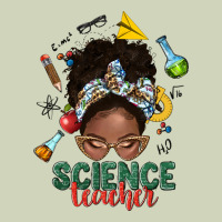 Science Teacher Afro Messy Bun Heavyweight Hoodie | Teevron