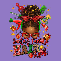Santas Favorite Hair Stylist Afro Messy Bun Urban Hoodie | Teevron