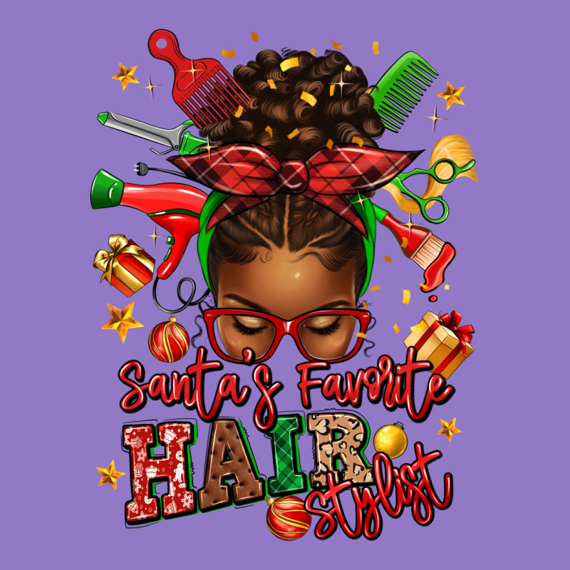 Santas Favorite Hair Stylist Afro Messy Bun Urban Hoodie by texasbilliewilder | Teevron