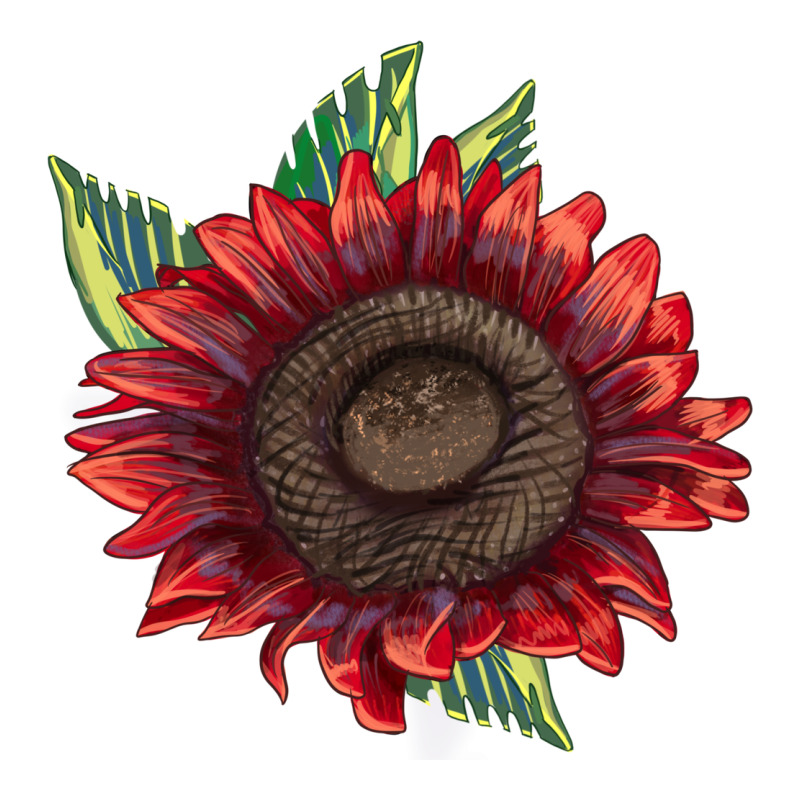 Procut Red Sunflower Zipper Hoodie by LillyAllenDesigns | Teevron
