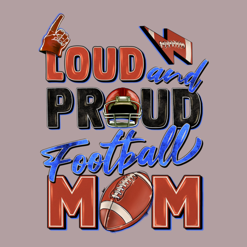 Loud And Proud Football Mom Vintage Hoodie by Zillion Design Studio | Teevron
