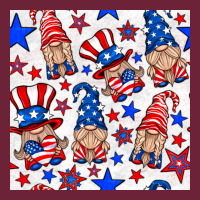 4th Of July Patriotic Gnome Seamless Pattern Long Sleeve Tee | Teevron