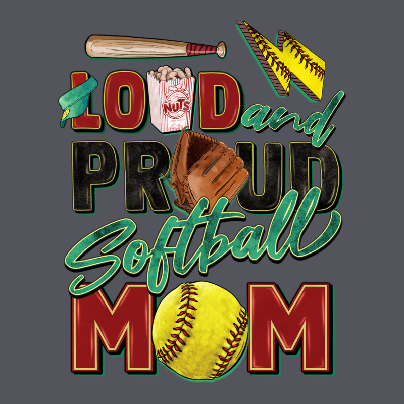 Loud And Proud Softball Mom Vintage Hoodie by Zillion Design Studio | Teevron