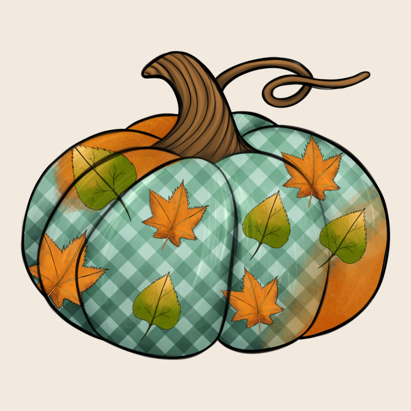 Blue Plaid Autumn Pumpkin Zipper Hoodie by Jasminsmagicworld | Teevron
