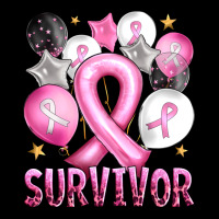 Balloons Cancer Ribbon Survivor Heavy Core Tee | Teevron