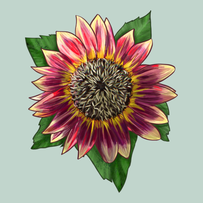 Crimson Blaze Sunflower Zipper Hoodie by LillyAllenDesigns | Teevron