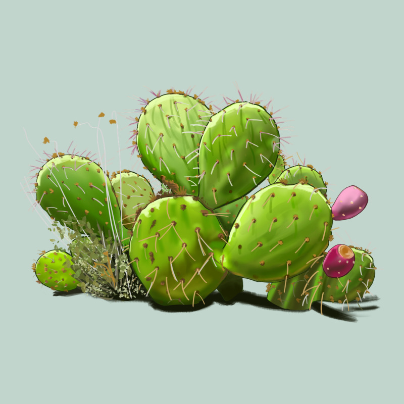 Desert Prickly Pear Cactus Zipper Hoodie by LillyAllenDesigns | Teevron