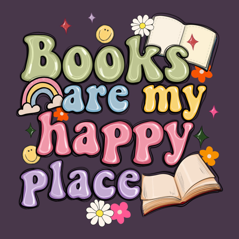 Books Are My Happy Place Heavyweight Hoodie by MaliasSmallBusiness | Teevron