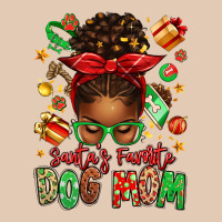 Santas Favorite Dog Mom Afro Messy Bun Urban Hoodie | Teevron