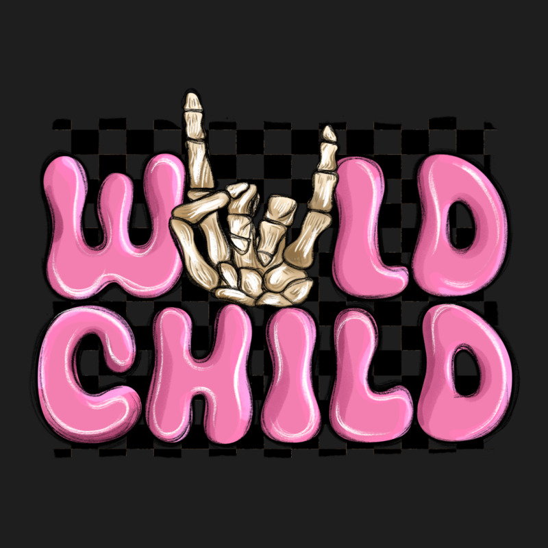 Wild Child Pink Skeleton Heavyweight Hoodie by MaliasSmallBusiness | Teevron