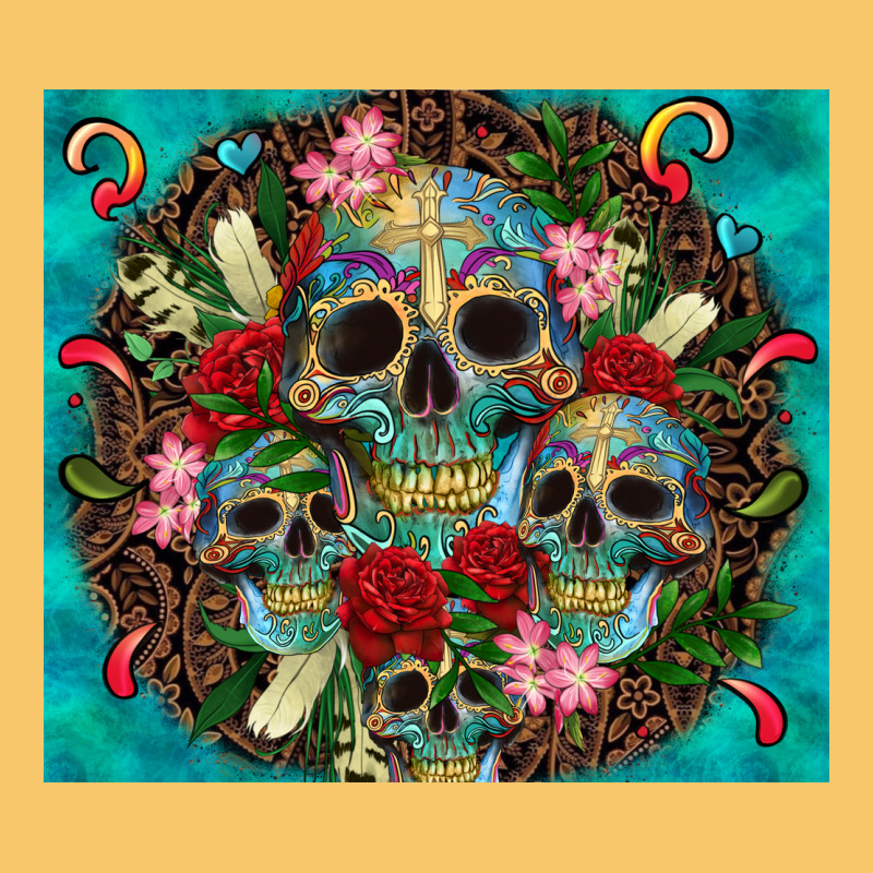 Sugar Skulls Tumbler 3 Vintage Hoodie by CTS Tumbler Store | Teevron