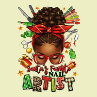Santa's Favorite Nail Artist Afro Messy Bun Urban Hoodie | Teevron