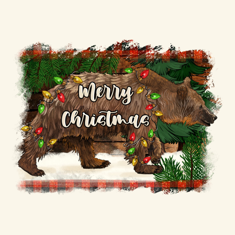 Merry Christmas Bear Premium Hoodie by BarkalooDesign | Teevron