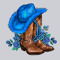 Valentines Day Blue Boots Cowgirl Hat And Roses Classic Tee | Teevron