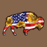 Bison Amerıcan Flag Premium Tee | Teevron