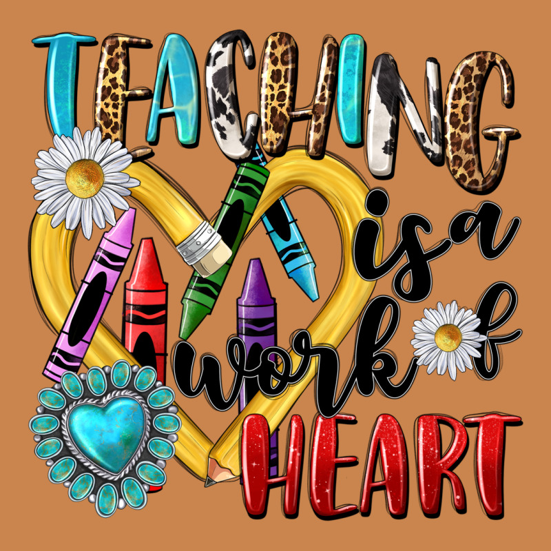 Teaching Is A Work Of Heart Heavyweight Hoodie by NancyCooperArtShop | Teevron