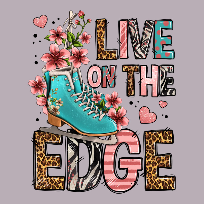 Live On The Edge Ice Skating Vintage Tee by FaDigitalArtStudio | Teevron