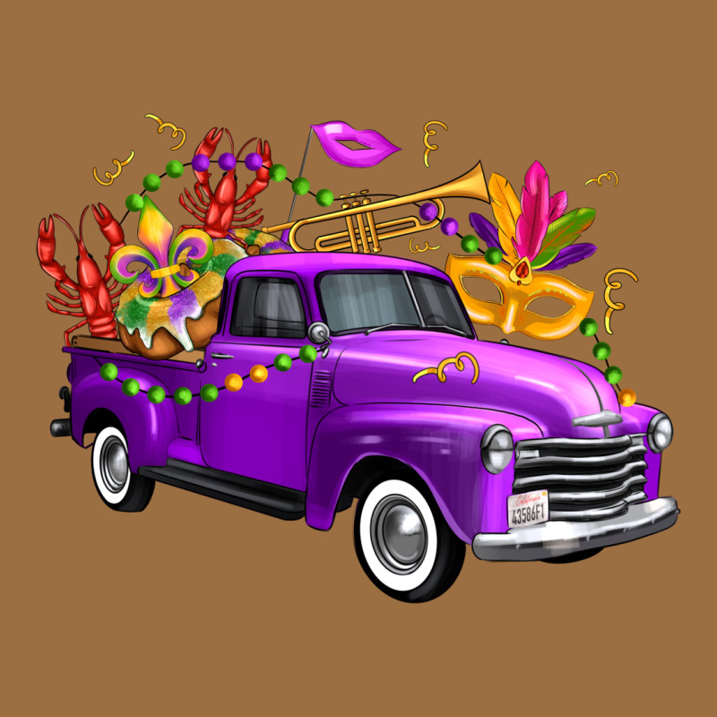 Mardi Gras Truck King's Cake Vintage Tee by FaDigitalArtStudio | Teevron