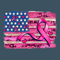 American Flag And  Cancer Ribbon Pattern Urban Heavy Tee | Teevron