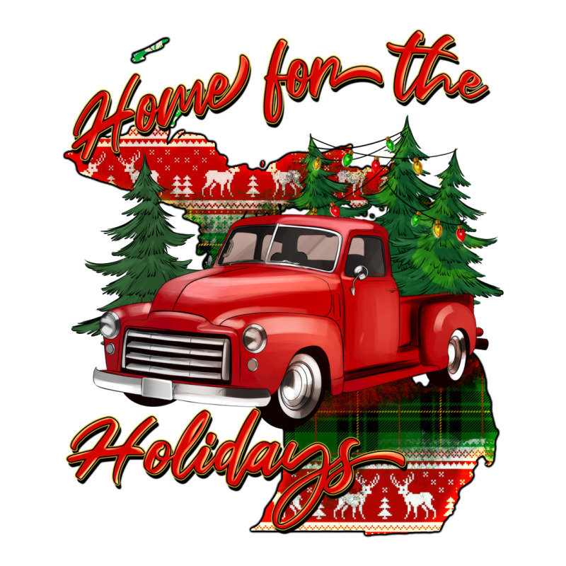 Home For The Holidays Michigan Premium Hoodie by BarkalooDesign | Teevron