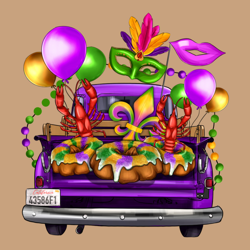 Mardi Gras Farm Truck Vintage Tee by FaDigitalArtStudio | Teevron