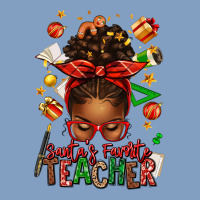Santa's Favorite Teacher Afro Messy Bun Urban Hoodie | Teevron