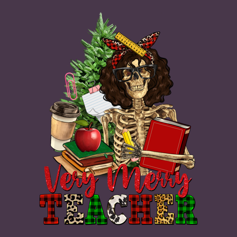 Very Merry Teacher Skeleton Heavyweight Hoodie by NancyCooperArtShop | Teevron