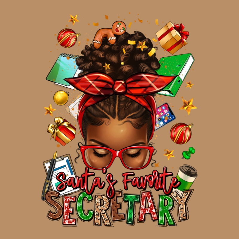 Santa's Favorite Secretary Afro Messy Bun Vintage Hoodie by texasbilliewilder | Teevron