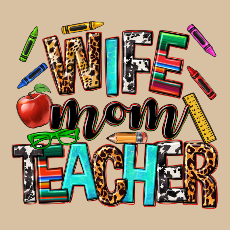 Wife Mom Teacher Heavyweight Hoodie by NancyCooperArtShop | Teevron