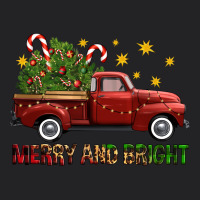 Merry And Bright Christmas Trees Truck Vintage Tee | Teevron