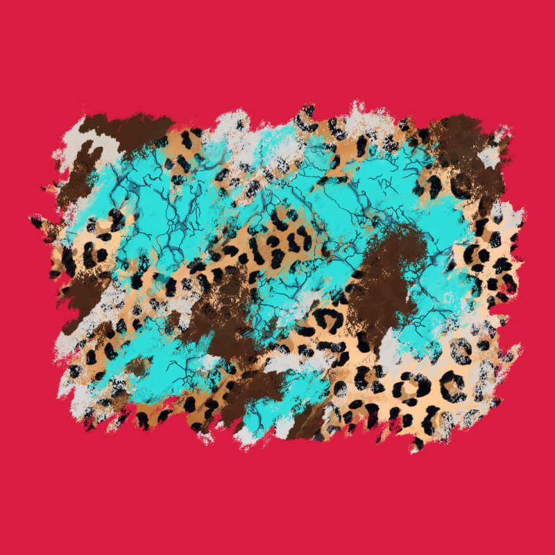 Cowhide Leopard Turquoise Background Premium Hoodie by AdoDesignShop | Teevron