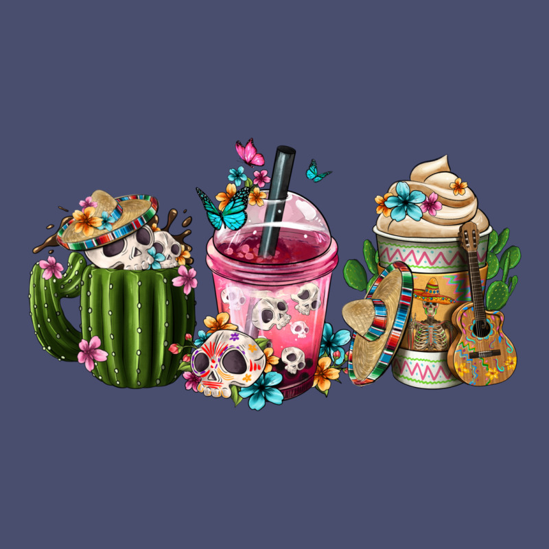 Mexican Day Of The Dead Coffee Cups Vintage Tee by FaDigitalArtStudio | Teevron