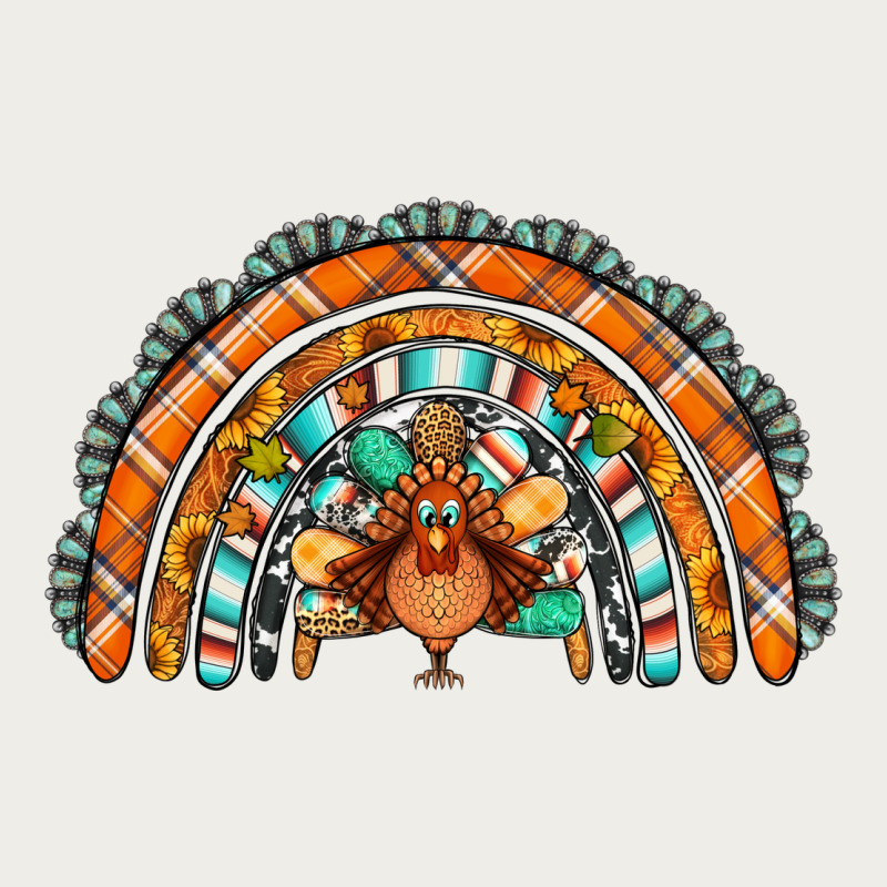 Turquoise Thanksgiving Turkey Rainbow Zipper Hoodie by Jasminsmagicworld | Teevron