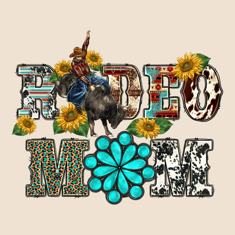 Western Rodeo Bullfighter Mom Turquoise Gemstones  Sunflowers Urban Heavy Tee by BarkalooDesign | Teevron