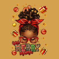 One Merry Mama Christmas Afro Messy Bun Urban Hoodie | Teevron