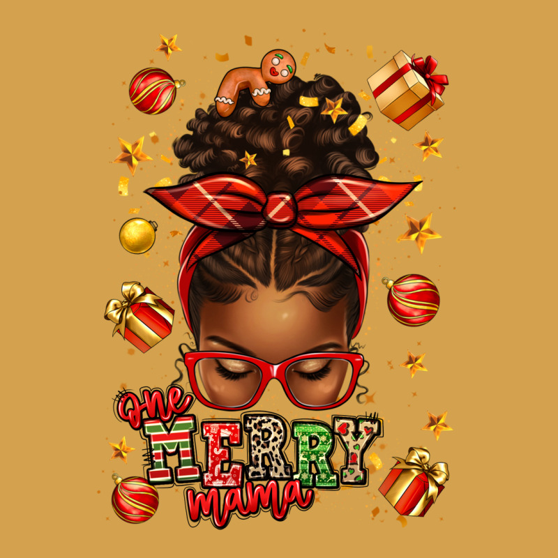 One Merry Mama Christmas Afro Messy Bun Urban Hoodie by texasbilliewilder | Teevron