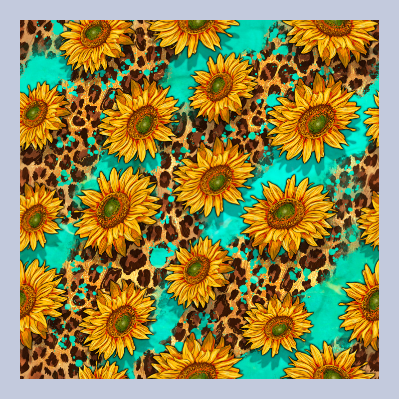 Sunflowers And Leopard Western Seamless Pattern Long Sleeve Tee by BundleAndBundleShop | Teevron