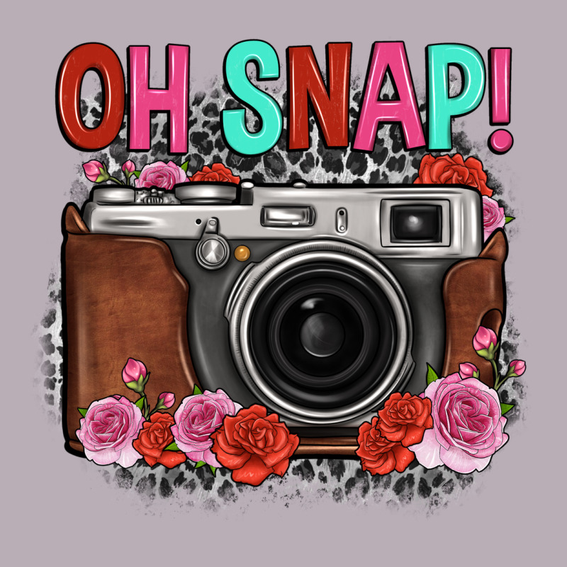 Oh Snap Rose Grey Leopard Vintage Camera Vintage Tee by FaDigitalArtStudio | Teevron