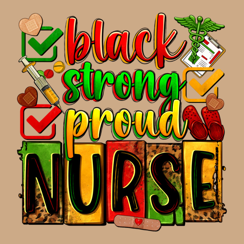 Black Strong Proud Nurse Juneteeenth Vintage Hoodie by Zillion Design Studio | Teevron