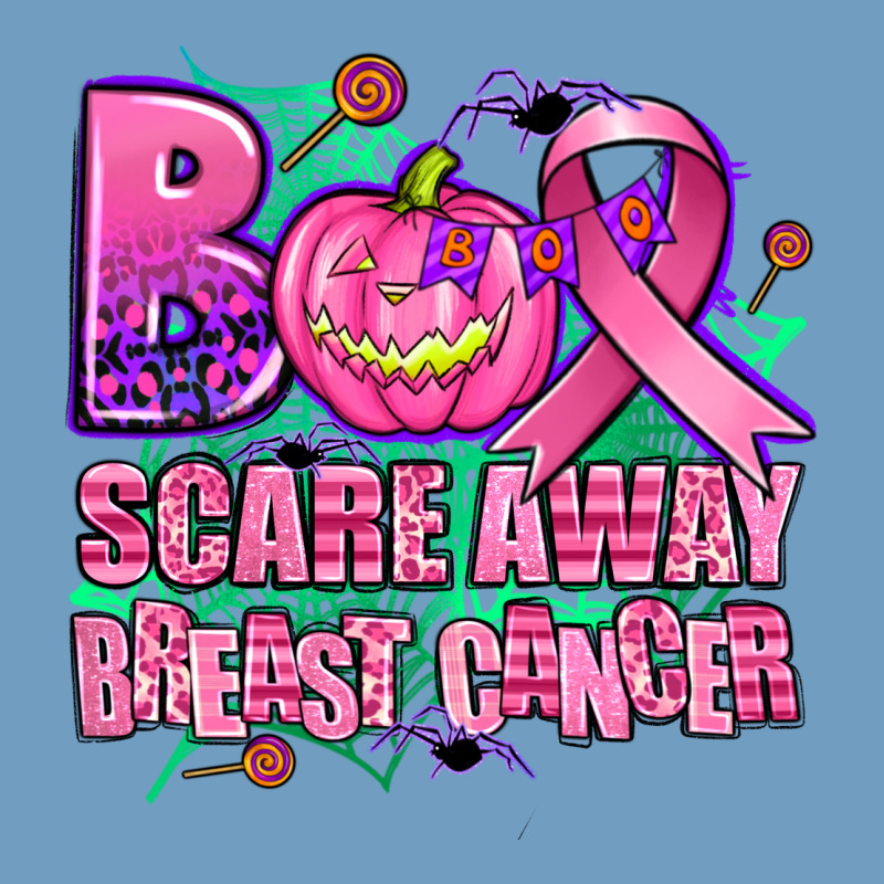 Halloween Boo With Cancer Ribbon Breast Cancer Sca Urban Heavy Tee by AdoDesignShop | Teevron