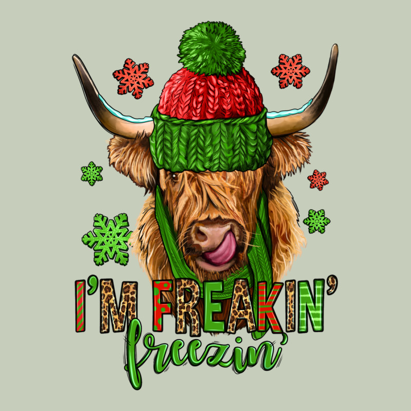 I'm Freakin Freezin Christmas Long Haired Cow Long Sleeve Tee by Jasminsmagicworld | Teevron