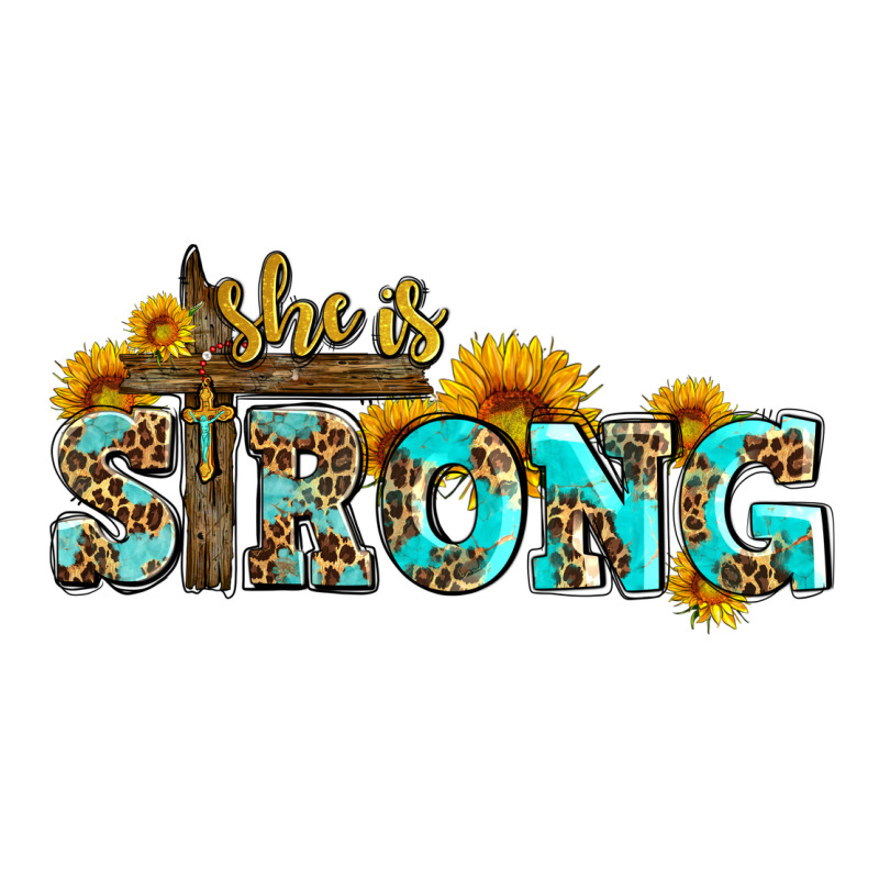 She Is Strong With Cross Classic Tee by AdoDesignShop | Teevron