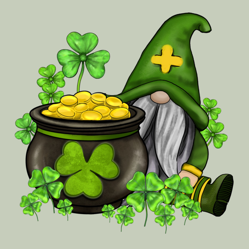 St Patricks Gnome And Pot Of Gold Ladies Tee by AdoDesignShop | Teevron