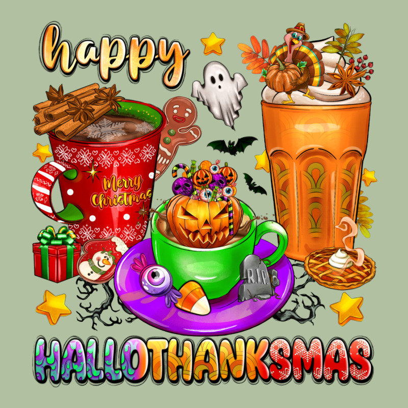 Happy Hallothanksmas Coffee Cups Urban Hoodie by texasbilliewilder | Teevron