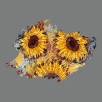 Sunflower Glitter Leather Patch Premium Hoodie | Teevron