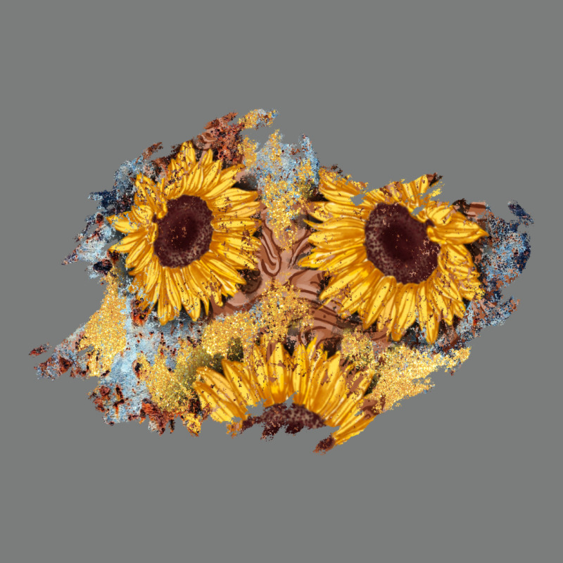 Sunflower Glitter Leather Patch Premium Hoodie by AdoDesignShop | Teevron