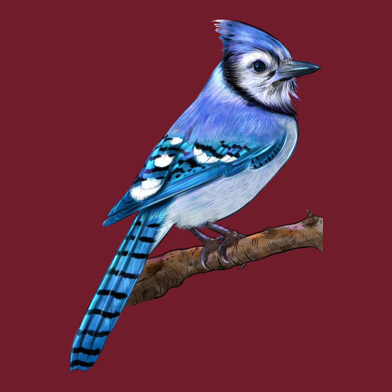 Blue Jay Bird Zipper Hoodie by LillyAllenDesigns | Teevron