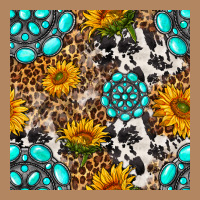 Western Gemstone And Sunflower Seamless Pattern Long Sleeve Tee | Teevron