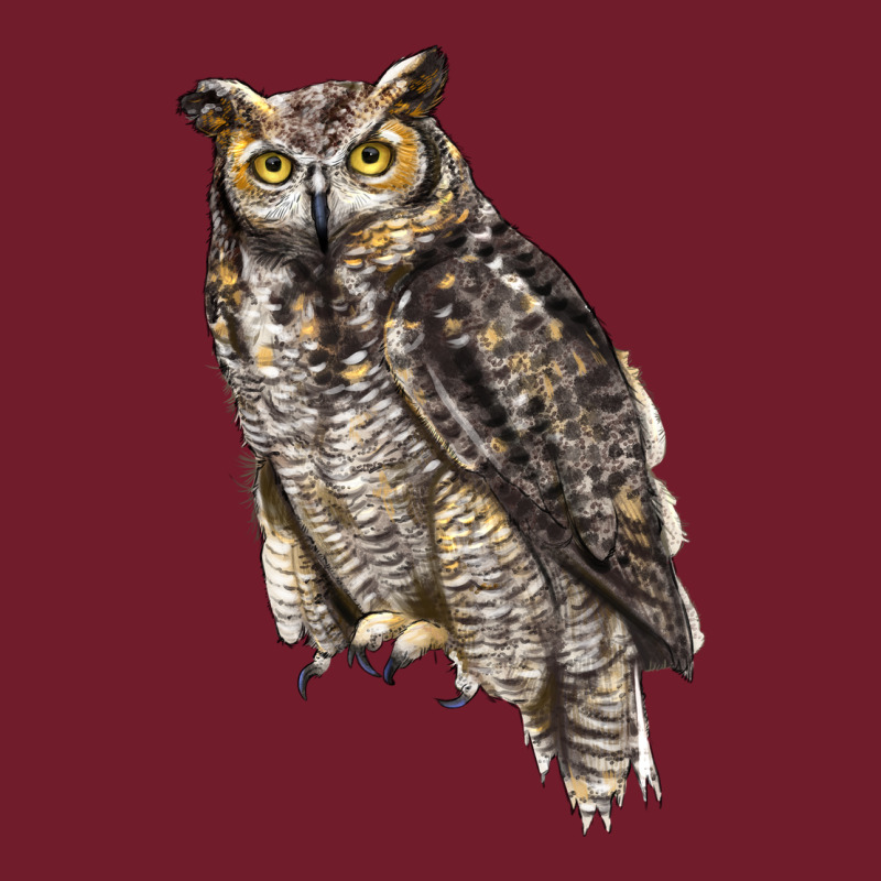 Great Horned Owl Zipper Hoodie by LillyAllenDesigns | Teevron