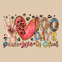 Peace Love 100 Days Of School Heavyweight Sweatshirt | Teevron